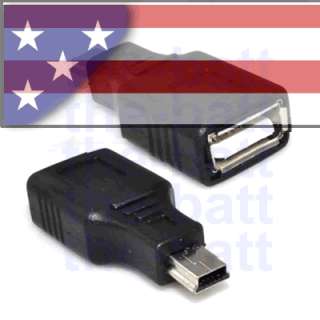 USB A Female to Mini B 5 Pin Male Adapter Converter F/M  