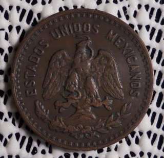 KEY DATE 1924 MEXICO 5 CENTAVOS COPPER COIN  
