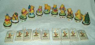 Winnie the Pooh, Classic   Set of 11 Calendar Trinket Boxes  