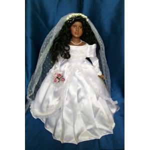    Pearl 16 African American Bride Porcelain Doll