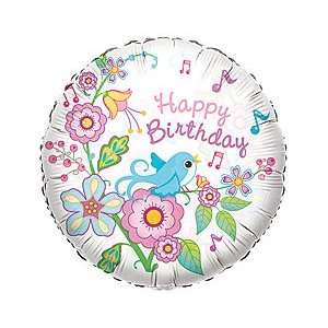  Adorable Pastel Happy Birthday Birds 18 Mylar Balloon 