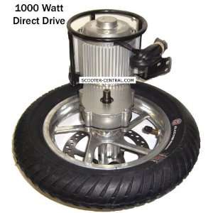  Currie 1000 Watt Motor   Direct Drive   12 Complete Rear Wheel 
