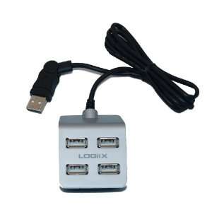 Logiix 10126 Stage Hub   USB 2.0 4 Port Mini Hub with 1 Meter Cable 