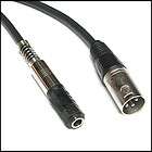   Pin XLR male to Mono 1/4 inch(6.3mm)female MICROPHONE cable 5FT / 1.5M