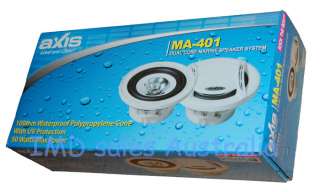 AXIS Marine Speakers 50W Flush Mount 4 Inch Outdoor NEW  