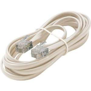  New 7 Foot Ivory 6 Conductor Telephone Line Cord Premium 