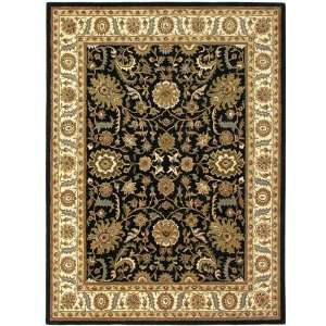  Persian Area Rugs 6x9 Black Soft Wool Handmade Carpet 