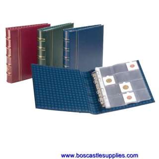 LIGHTHOUSE OPTIMA CLASSIC COIN ALBUM 2x2 PAGES BLUE  
