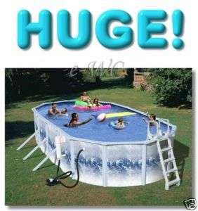 24FT L Oval Above Ground 52H Swimming Pool & Package  
