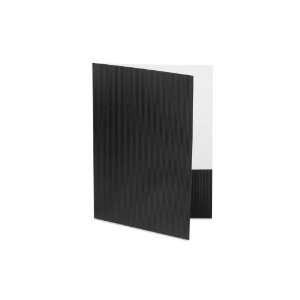  9 x 12 Presentation Folder   Pack of 25   Black Pinstripe 