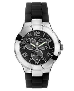 GUESS Watch, Mens WaterPro Black Rubber Strap G90127G   GUESS Watches 