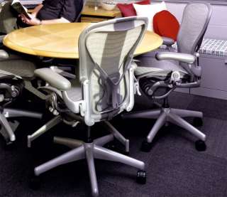 Herman Miller Aeron Chair Titanium Quartz PostureFit C  