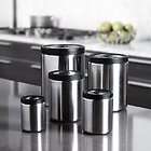   Piece Kitchen Canister Set Food Storage Stainless Steel Air Tight NEW
