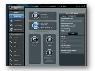 With the ASUSWRT Dashboard UI, setup, monitor, and control network 