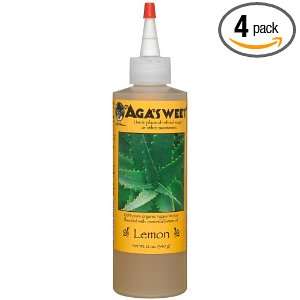 Agasweet Lemon Flavored Agave Nectar, 12 Ounce Squeeze Bottles (Pack 