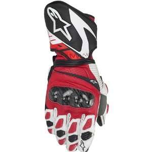   Leather Street Racing Motorcycle Gloves   Red / 2X Large Automotive