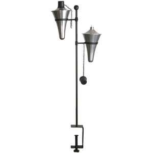    30 Dual Aluminum Cone Deck Mount Tiki Torch Patio, Lawn & Garden