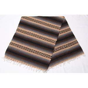   Style Southwest Mexican Blanket 56x74  Coffee & Grey