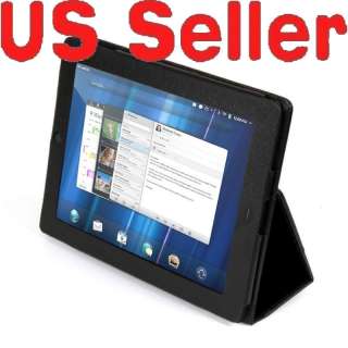 New HP Touchpad Leather Stand Case Black 9.7 Rotate Tablet PC Cover 