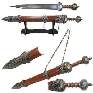    Ancient Roman Warrior Showpiece Dagger w/ Stand