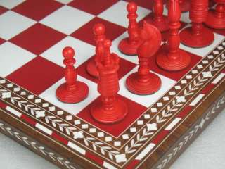 Antique Chess Set Camel Bone include 20 folding board  