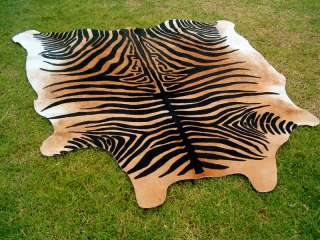 ZEBRA Print/Printed COWHIDE SKIN Rug steer COW HIDE dc0541  