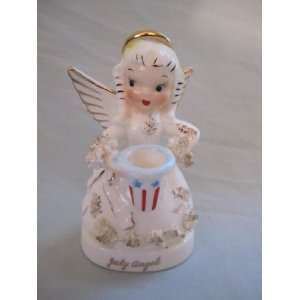  Vintage NAPCO  July Angel  Porcelain Figurine S1367   4 