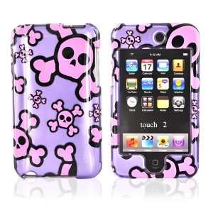  for Apple iPod Touch 2nd Gen 3rd Hard Case Pink Skulls 