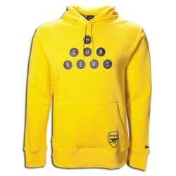 Nike ARSENAL FC CLUB HOODED TOP SOCCER 2011 NEW YELLOW  