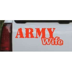 Army Wife Military Car Window Wall Laptop Decal Sticker    Red 38in X 