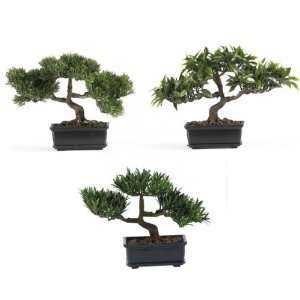  12 Inch Bonsai Silk Plant Collection (Set of 3 