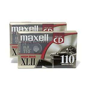    MAXELL XL II 110 Audio Cassette Tape (Pkg of 2) Electronics