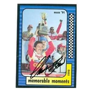 Chuck Bown autographed Trading Card (Auto Racing) Maxx 1991, Memorable 