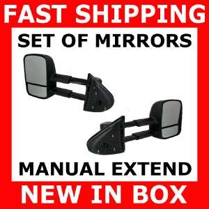 MIRROR CHEVY GMC TRUCK POWER HEATED TOW TOWING SET PAIR  