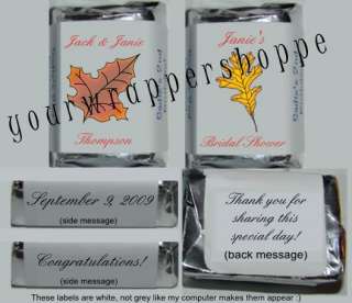 30 FALL WEDDING Candy Wrappers Party Favors Nuggets  