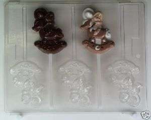 BABY BOY ON ROCKING HORSE CHOCOLATE CANDY MOLD  