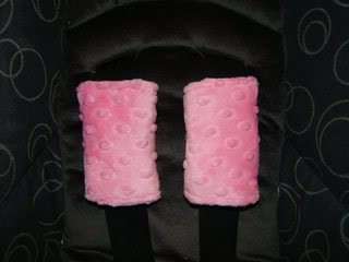 Pink Infant, Baby, or Toddler Car Seat Strap Covers  