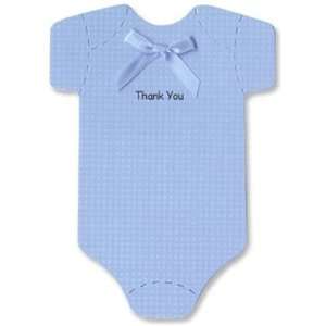  12 Onsie Baby Thank You Cards   Blue   12 Baby Gift or Baby Shower 