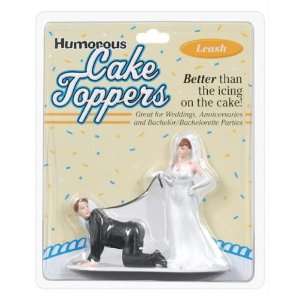  Humorous cake topper leash