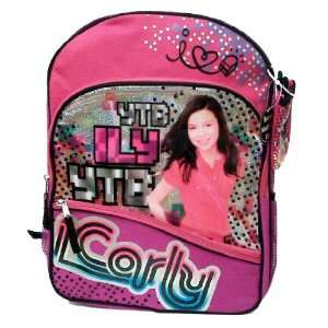 iCarly Backpack with Bonus Multi Use Case; Offically Licensed Large 16 