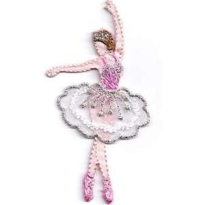 Ballet Dancer Ballerina w/Crown   Iron On Applique