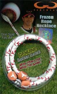 Texas Longhorns Frozen Rope Baseball Necklace  