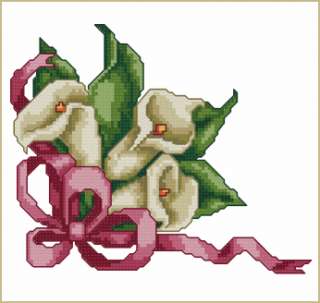 Calla Lilies machine embroidery designs for 5x7 hoops  