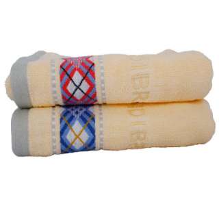Bath Stylish Rhombus Design Cotton Hand Towel 2 colors NEW  