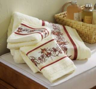 COUNTRY STARS AND HEARTS BATHROOM HAND TOWEL SET NEW