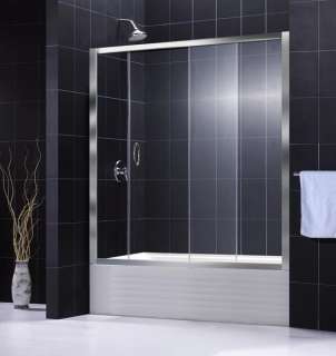   Infinity 56 60 X 58 Clear Glass Bathtub Door SHDR 1060586 01  