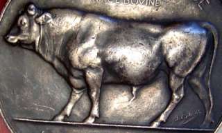 1901 BELGIQUE   BEAUTY CATTLE PRIZE AWARD   WITH BULL  