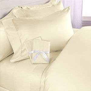 8pc Full Solid Ivory BED IN A BAG 1500TC Comforter Set  