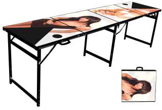 HOT MODELS DESIGN 2X8 OFFICIAL SIZE BEER PONG TABLE  