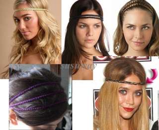 Women Woven Plait Braided Braid Hair Headband 2 colors  